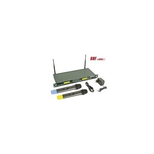 Velleman Micw41 - Double Microphone Pll Uhf True Diversity Sans Fil A 8 Canaux Avec Afficheur Lcd