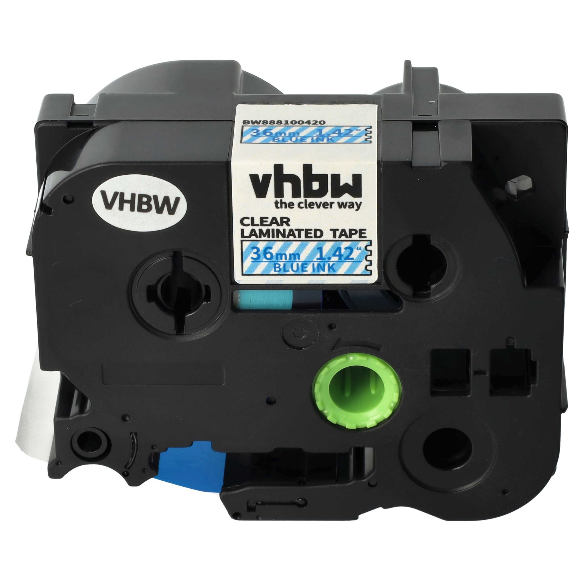 vhbw 1x Ruban compatible avec Brother PT RL700S, P900W, P950NW, P950W, P900, P900NW imprimante d'étiquettes 36mm Bleu sur Transparent