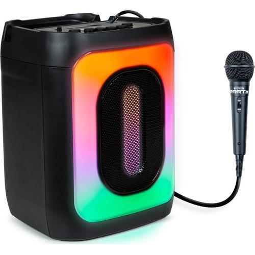 Party Enceinte Bt Lumineuse 30W+Microphone Filaire Noir