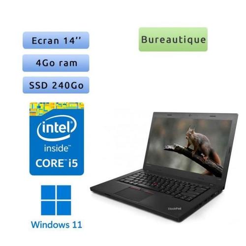 Lenovo Thinkpad L460 14" Core i5 2,4 Ghz SSD 240 Go 4 Go Azerty Français
