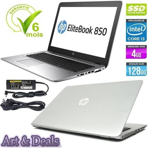 HP Elitebook 850 G3 15" Core I3 SSD 128Go 4Go