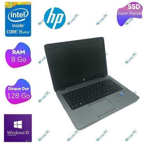 HP Elitebook 840 G1 - Intel Core i5 4210U - Ram 8 Go - SSD 128 Go - 14" - Windows 10 Professionnel - Ordinateur Portable