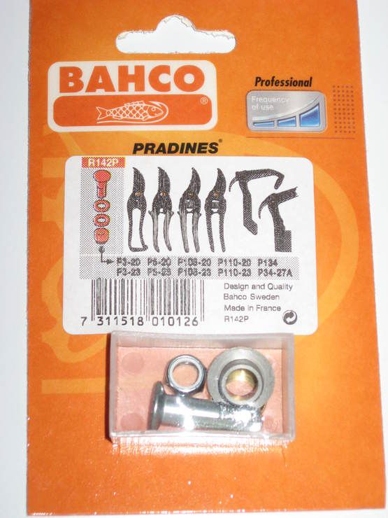 Bahco R142P - Kit boulon axe pour secateur bahco p3, p5 p108, p110, et ebrancheur p134, p34