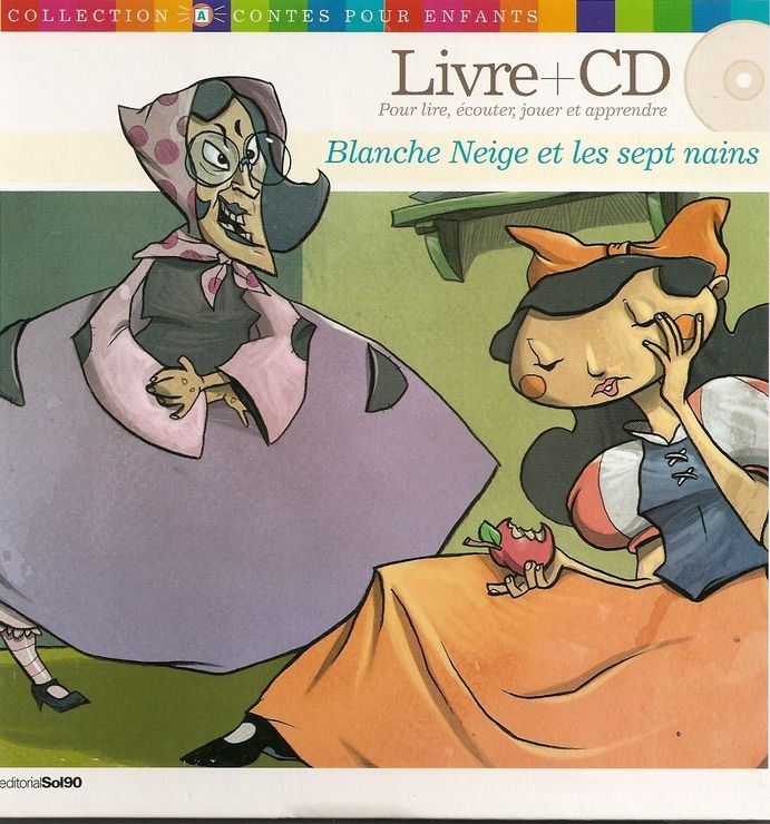 blanche neige et les sept nains, livre + CD