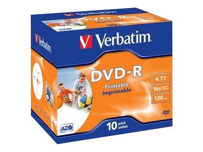 Verbatim DVD R 4.7 Go 16x imprimable par 10 boite - vue 3