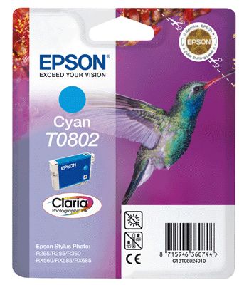 Epson T0802 Cartouche Cyan - vue 2