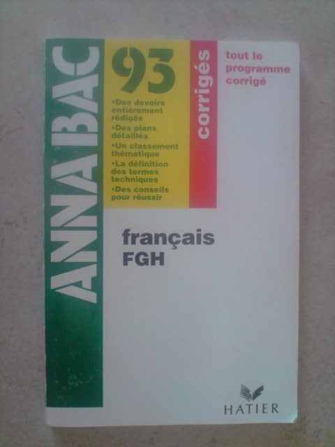 FRANCAIS FGH CORRIGES
