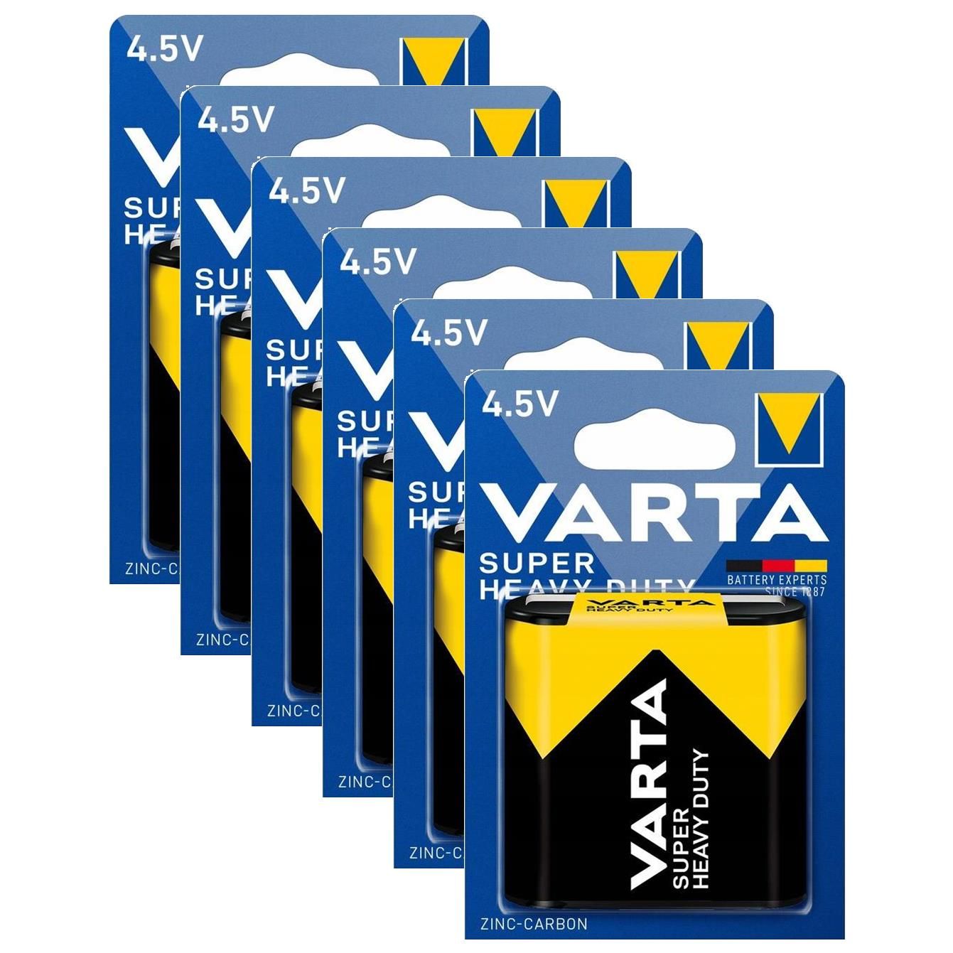 VARTA Lot de 3 Blisters x 1 Pile Plate Zinc Superlife 4.5V 3R12 - vue 4