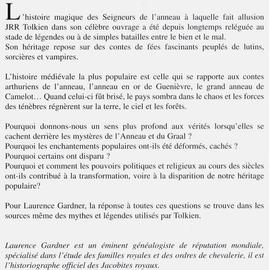 Le Royaume Des Seigneurs De L Anneau Mythes Et Magie De La Quete Du Graal Rakuten