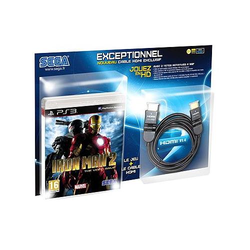 Iron Man 2 + Câble Hdmi - Playstation 3