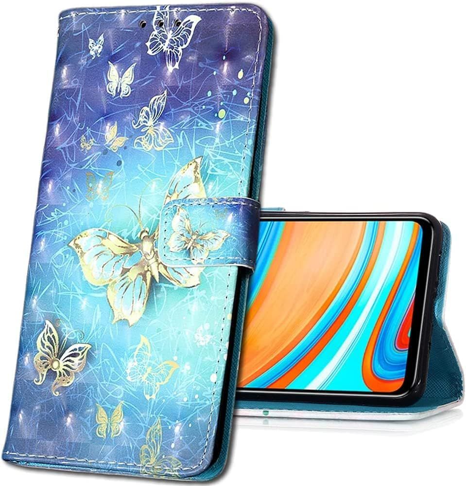 Flip Case For Iphone 12 Pro Max Premium Faux Leather Wallet Case 3d Creative Pattern Design Protective Cover With Card Slot Stand Compatible For Apple Iphone 12 Pro Max. Yb Gold Butterfly