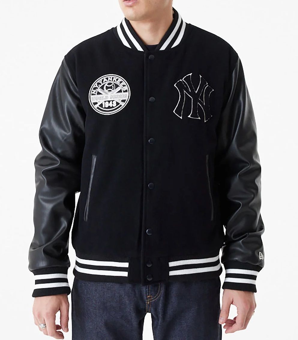 new era - veste varsity teddy large logo - new york yankees  l - L