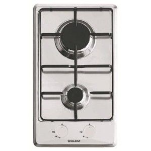 GLEM Domino 2 feux gaz inox GT32IX - vue 2