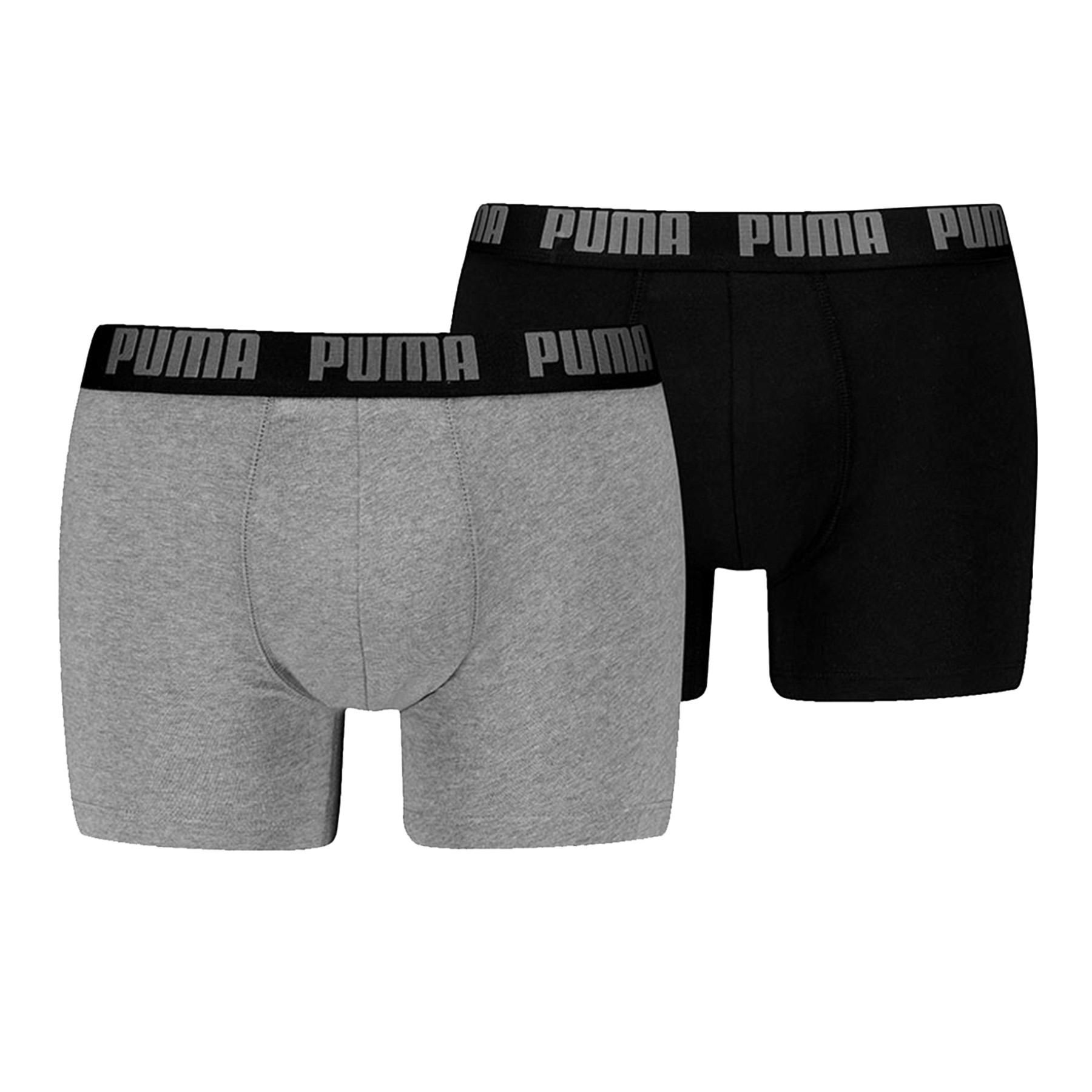Boxers Puma MEN EVERYDAY BASIC BOXERS 2P FOREST NIGHT TONAL EU - vue 6