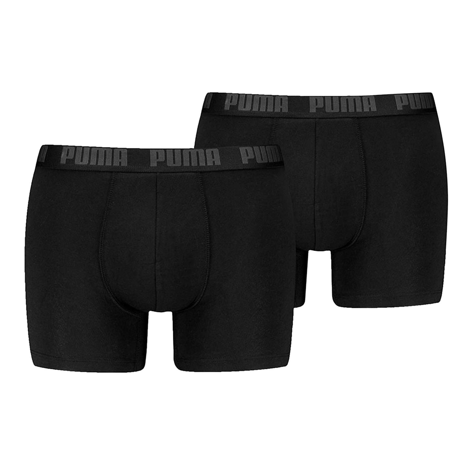 sous vêtement boxer puma puma men everyday basic boxer 2p noir - L