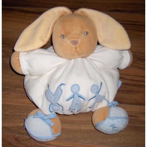 Douou Lapin Kaloo Medium Patapouf Boule Blanc Personnages Bleus Collection Blue