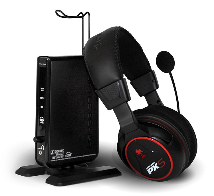Turtle Beach Earforce Px5 Casque Micro Gaming Sans Fil Pour Xbox 360 Et Ps3 Dolby Surround 7.1