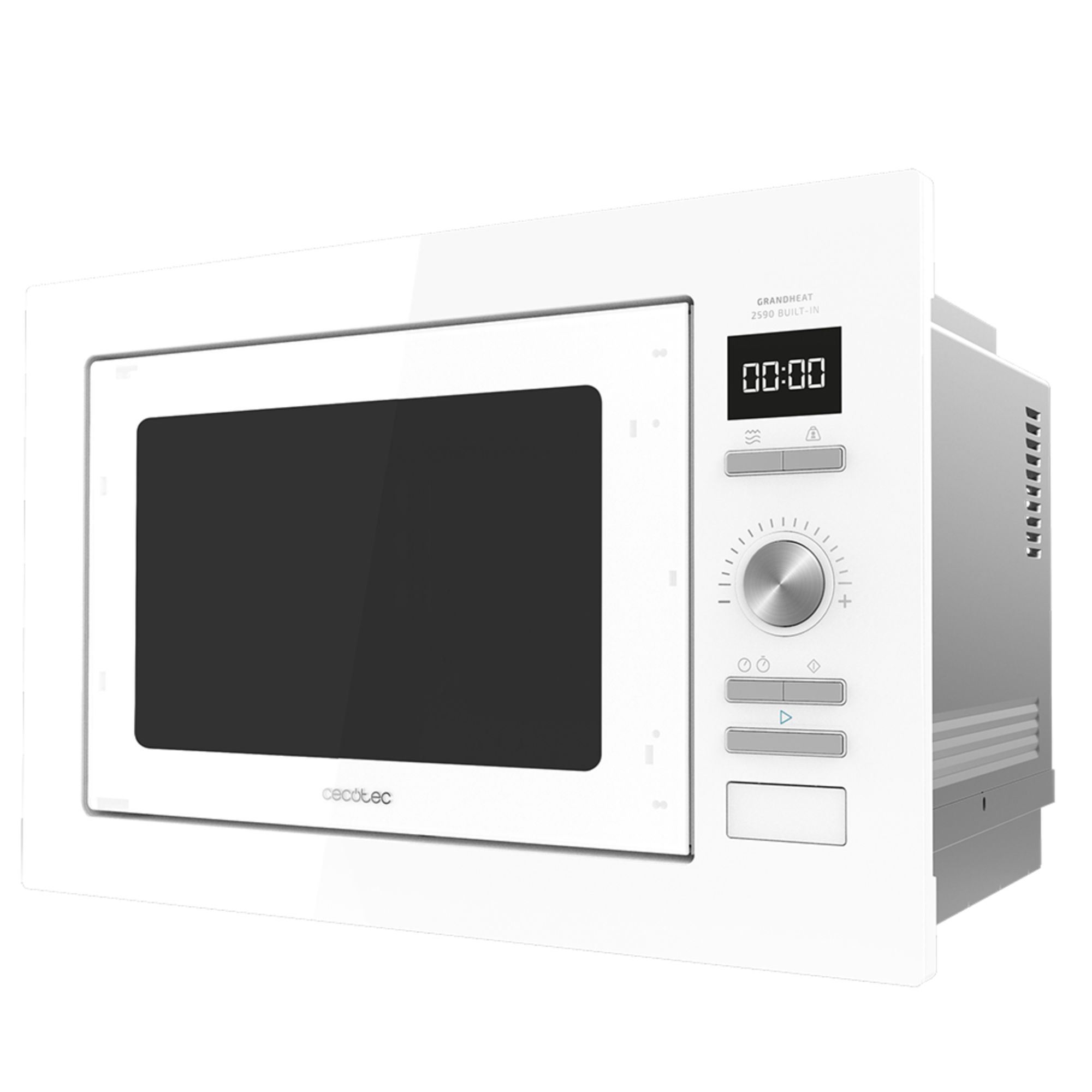 Cecotec Micro ondes encastrable numérique et tactile GrandHeat 2500 Built in Touch SteelBlack de puissance. 25 gril de 8 fonctions préréglées Minuterie