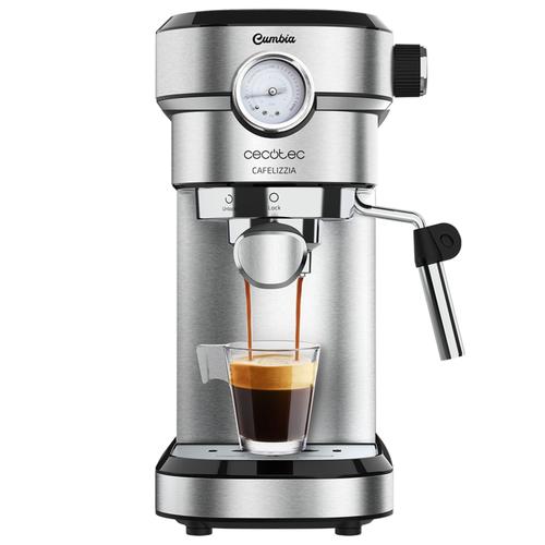 Cecotec Cumbia Cafelizzia 790 Steel Pro - Machine À Café Avec Buse Vapeur "Cappuccino" - 20 Bar - Acier