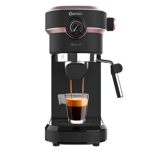 Cecotec Cafetière Expresso Cafelizzia 890 Rose Pro. Espressos Et Cappuccino, 1350 W, Système Thermoblock, 20 Bars, Mode Auto Pour 1-2 Cafés, Buse Vapeur Orientable Et Manomètre, 1,2 L