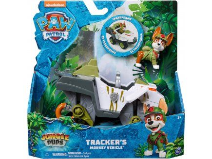 Coffret Pat Patrouille Jungle : Chien Tracker + Chase + Tigre + 2 Accessoires + 1 Carte Animal Set Figurine - vue 2
