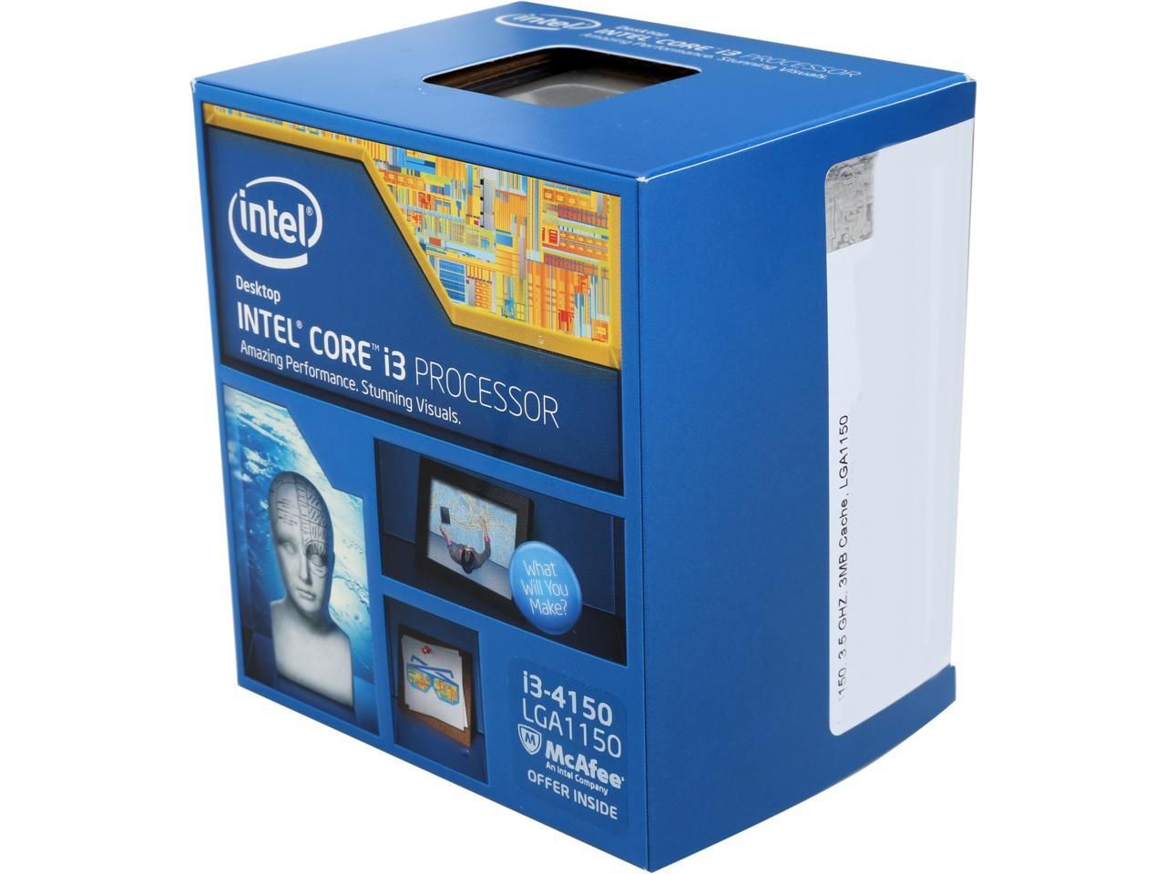 Intel Core i3-4150 - Core i3 4e generation Haswell Dual-Core 3,5 GHz LGA 1150 54 W Intel HD Graphics 4400 Processeur d'ordinateur de bureau