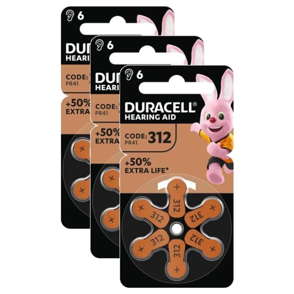Duracell Lot de 10 Packs 6 Piles Auditives Hearing Aid EasyTab 312 PR41 - vue 2