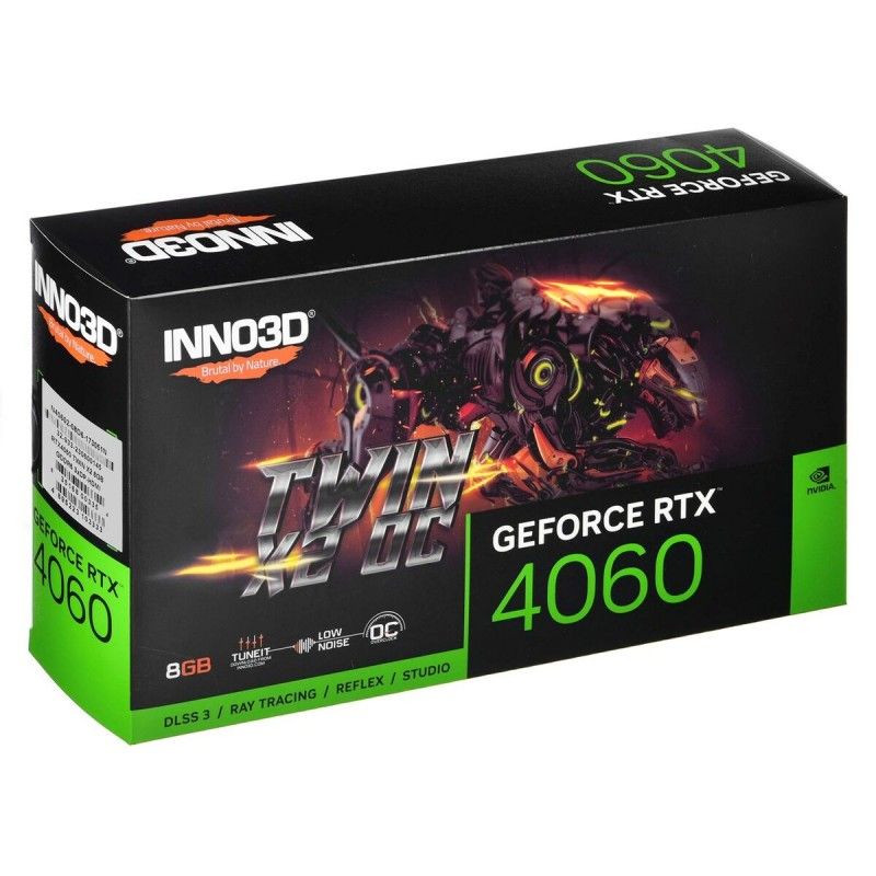 Inno3D Carte Graphique Nvidia GeForce RTX 4060 Twin X2 8Go Neuf