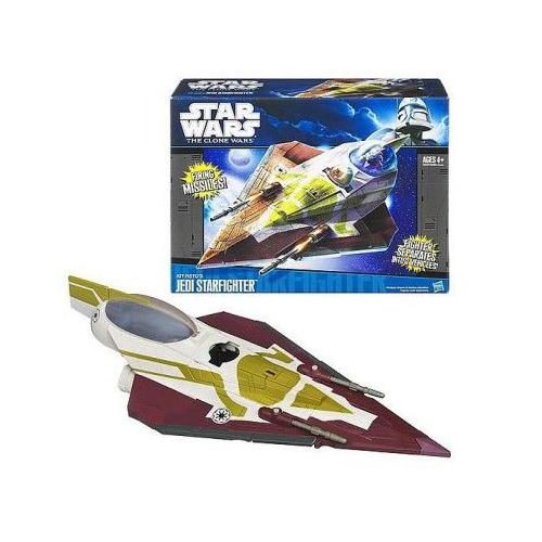 Hasbro - Star Wars - The Clone Wars - Véhicules Et Vaisseaux : Obi Wan Kenobi'S Jedi Starfighter
