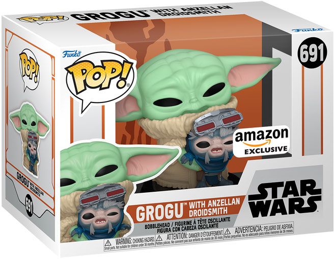 Figurine Funko Pop - Star Wars : Le Mandalorien N°691 - Grogu Avec Anzellan Droidsmith (76672)