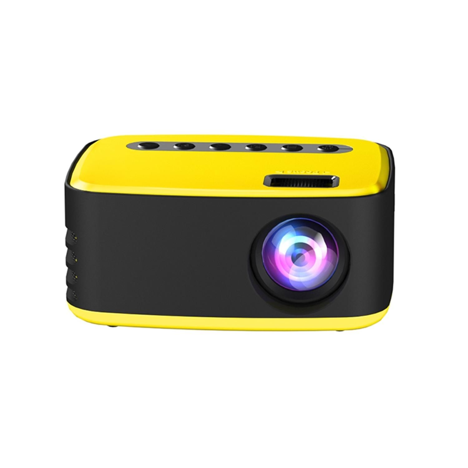 Projecteur LED Portable 400 Lumens HD Home Cinéma Supporte USB HDMI Jaune YONIS