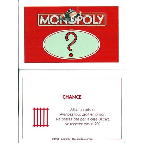 Monopoly Cartes Chance Complet 16 Cartes Rakuten