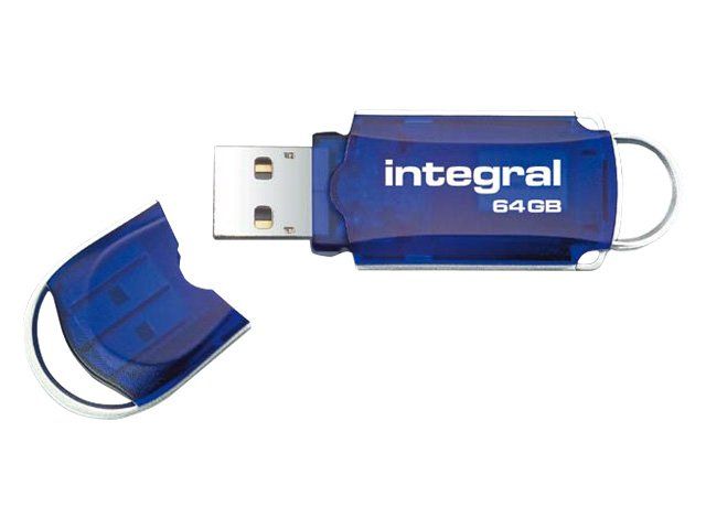 Cle USB 2.0 Integral Courier 64Go Bleu