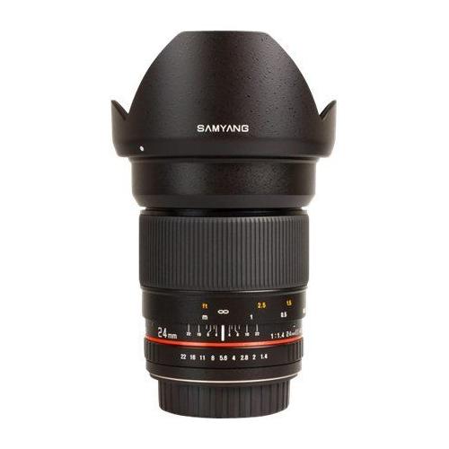 Objectif Samyang 24Mm F/1.4 Ed As Umc - Fonction Grand Angle - 24 Mm - F/1.4 Ed As Umc - Pentax K - Pour Pentax K100D, K100D Super, K10D, K200D, K20D, K-30, K-5, K-7, K-M, K-R, K-X