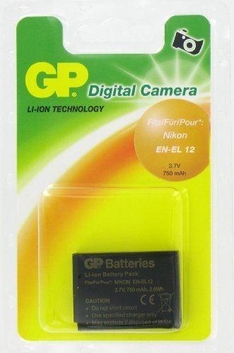 GP DNK012 - Pile pour appareil photo 1 x Li-Ion 750 mAh - pour Nikon Coolpix A900, AW120, AW130, P330, P340, S9600, S9700, S9900; KeyMission 170, 360