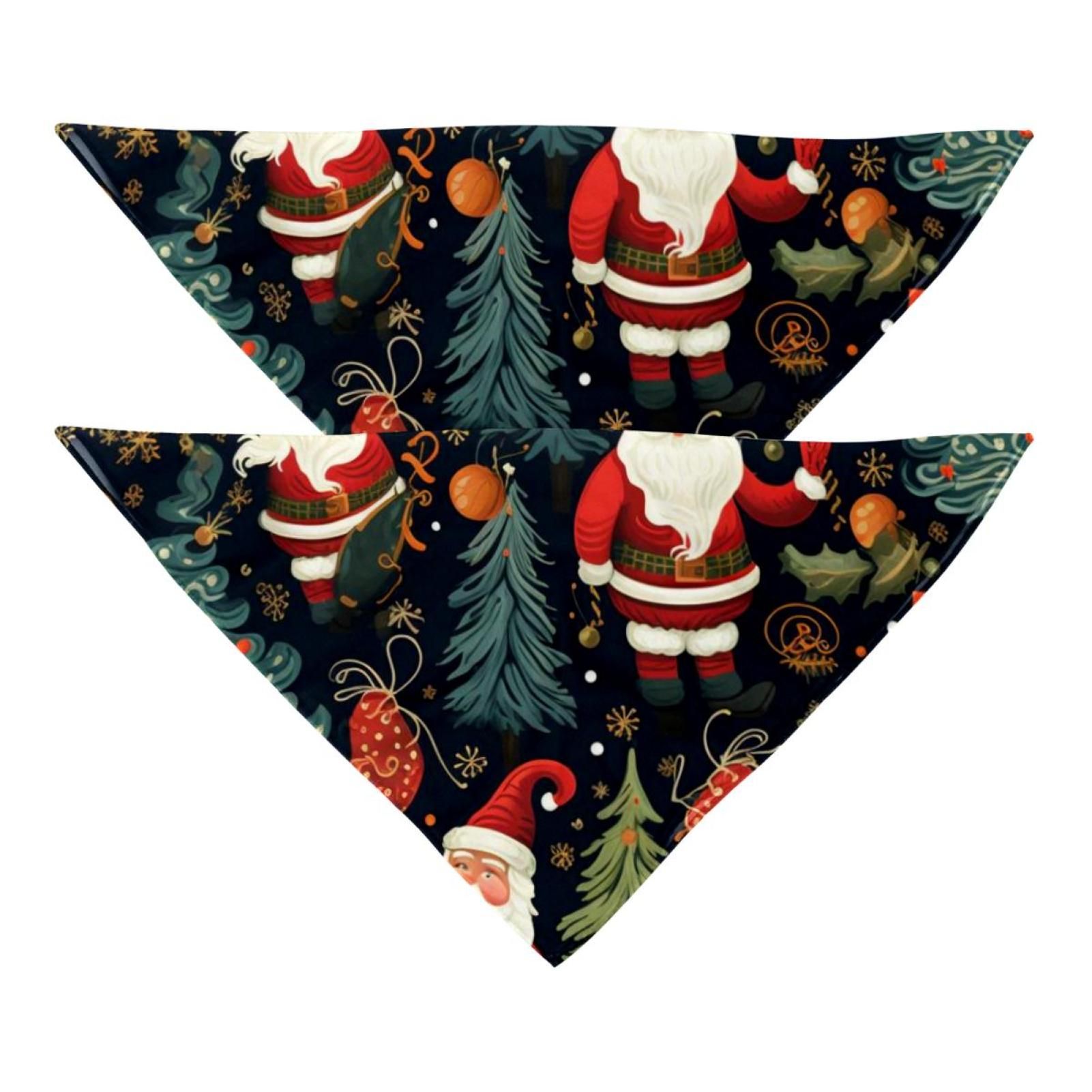 Lot De 2 Écharpes Tendance Pour Animaux De Compagnie, Motif Unique De Noël. 342