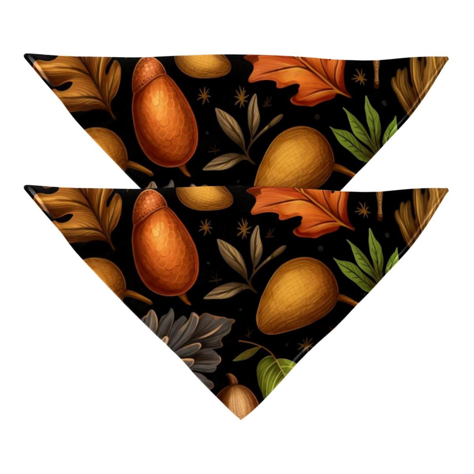 Lot De 2 Écharpes Tendance Pour Animaux De Compagnie, Motif Unique Pour Thanksgiving. 331