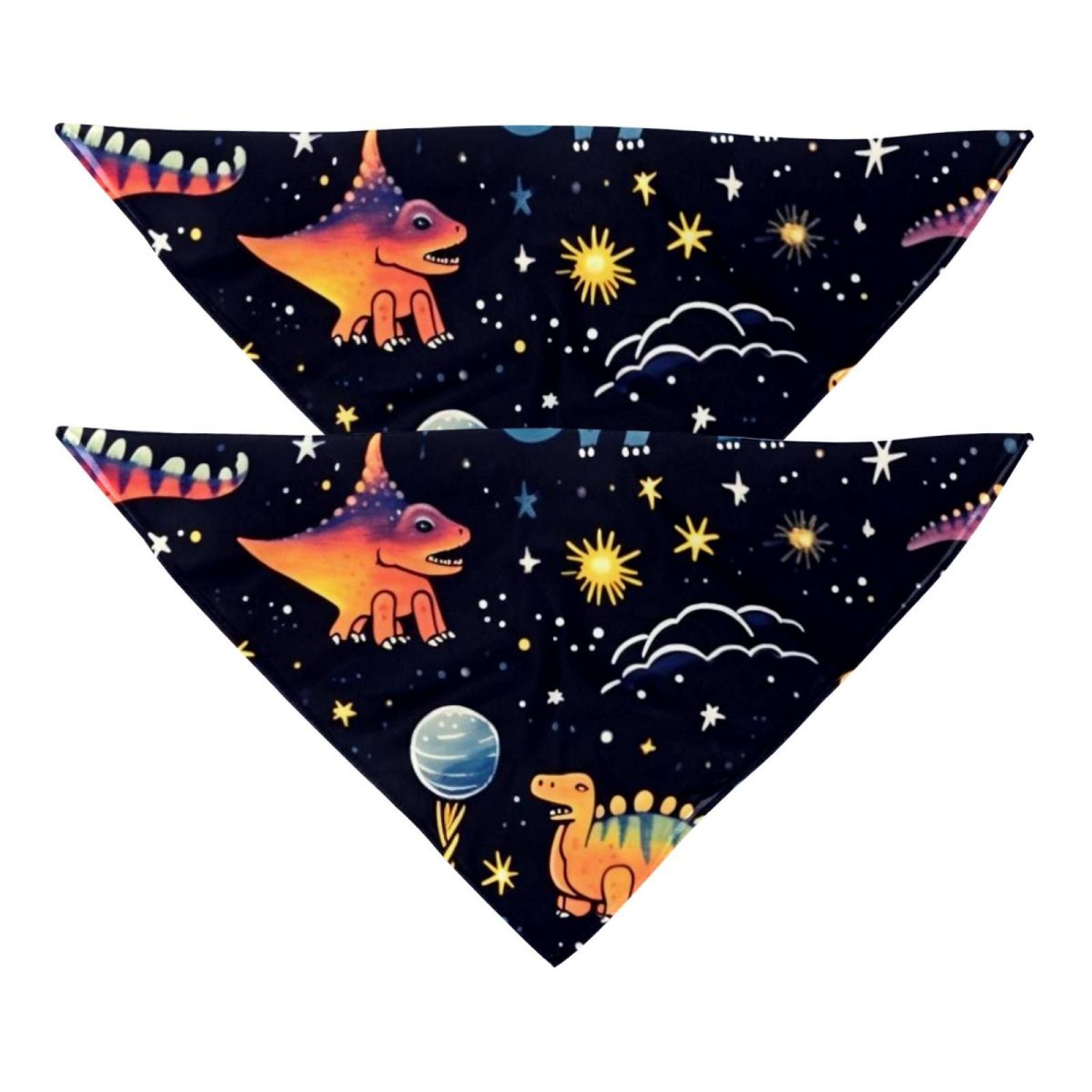 Lot De 2 Écharpes Tendance Pour Animaux De Compagnie, Motif Unique De Dinosaure. 264