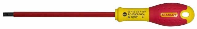Tournevis STANLEY FATMAX isolé 1000 V Electricien Embout plat S écurité 1000 volts - vue 2