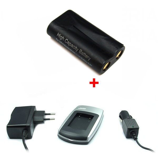 Chargeur + Batterie CRV-3 pour Olympus Camedia C-5500 sport zoom, D-40, D-40Z, D-395