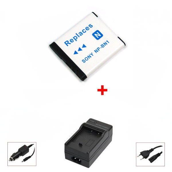 Chargeur + Batterie NP-BN1 pour Cyber-shot DSC-W320, W330, W350, W360, W380, W390