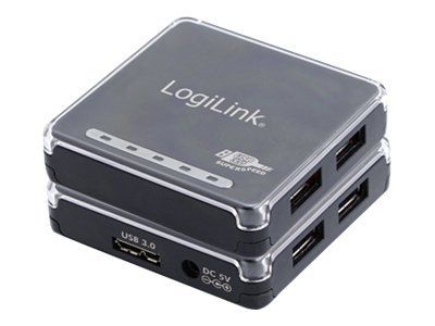 LogiLink USB 3.0 Super-Speed 4-Port Hub - Concentrateur (hub) - 4 x SuperSpeed USB 3.0 - Ordinateur de bureau