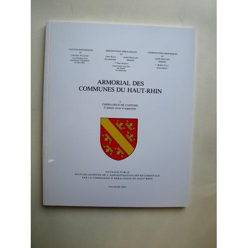 Armorial Des Communes Du Haut Rhin Litterature Rakuten