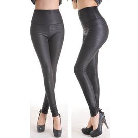 LEGGING VINYL simili cuir Zippé noir TREGGING PANTALON MOULANT SKINNY cuir BAS