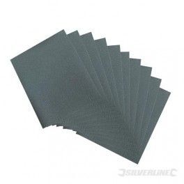 10 feuilles abrasives , ponçage sec ou humide - Grain 320