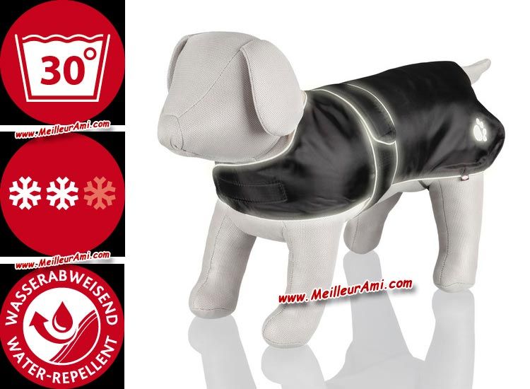 Meilleurs prix pour Manteau Orléans noir. Taille L. Encolure: 50-67 cm. pour chiens.