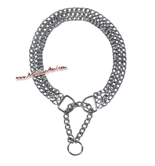 Meilleurs prix pour Collier Étrangleur, 3 Rangs, Sécurité, Chromé, 60 Cm/2,5 Mm  - Mon Animalerie