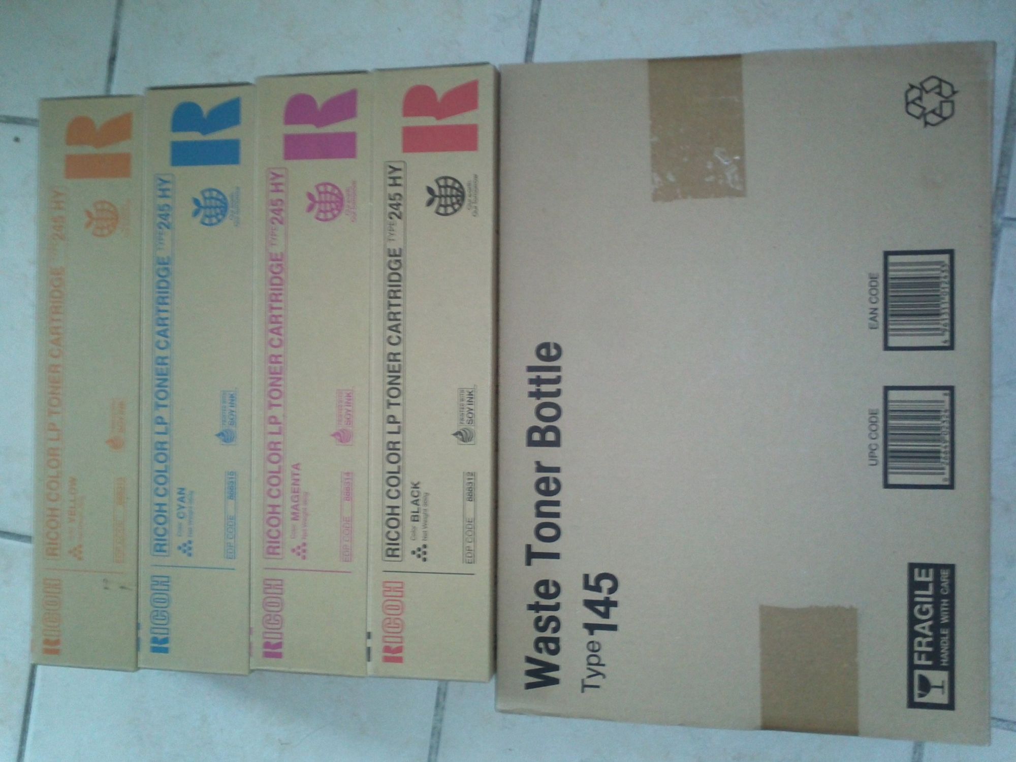 Ricoh Type 245 HY À rendement élevé jaune originale cartouche de toner pour Gestetner SP C410 SP C411 NRG SP C411 SP C420 Rex Rotary SP C410 SP C411 SP C420 - vue 2