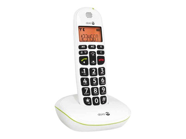 DORO PhoneEasy 100w - Téléphone sans fil avec ID d'appelant - DECT\\GAP - blanc