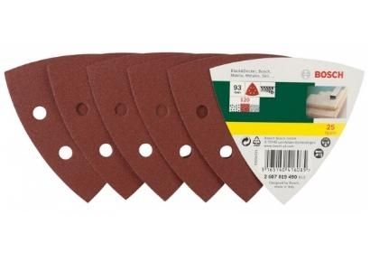 Abrasifs Delta 93 mm BOSCH Set de 25 Accessoires pour ponceuse delta